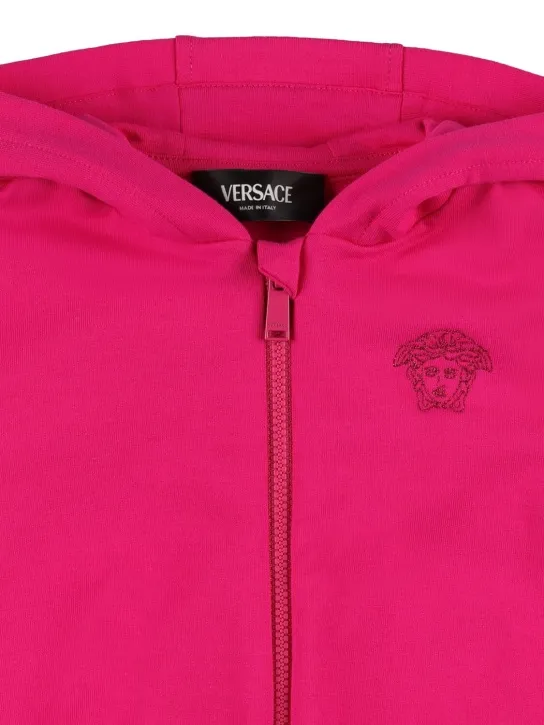 Versace   Embroidered cotton blend sweatshirt 