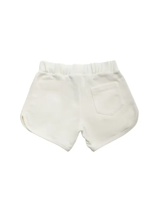 Versace   Embroidered cotton jersey shorts 