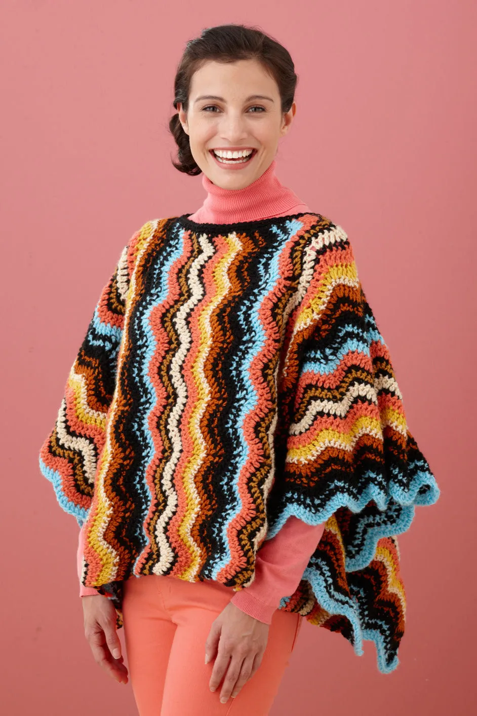 Vertical Ripple Poncho Pattern (Crochet)