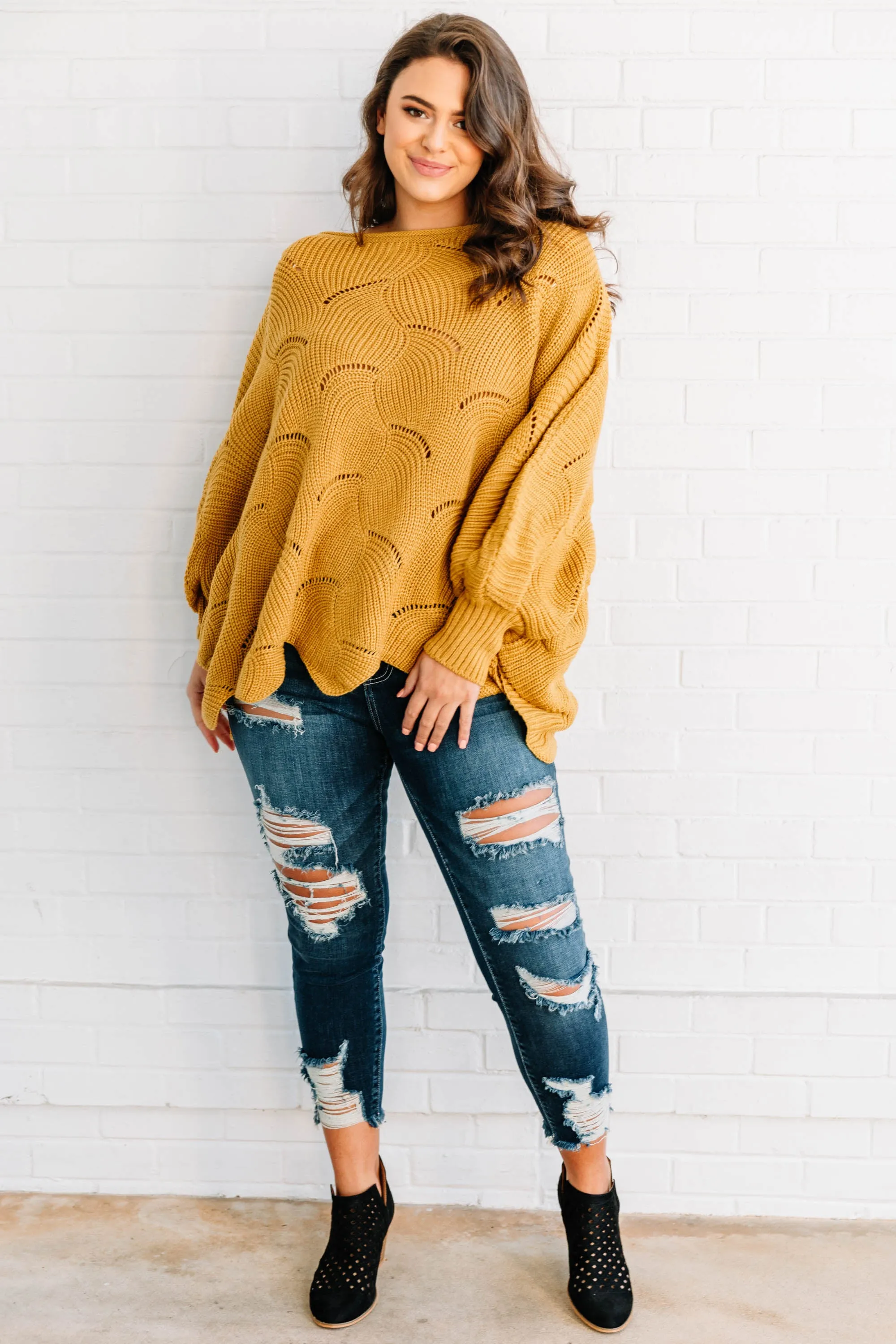 Warm Feelings Sweater, Mustard