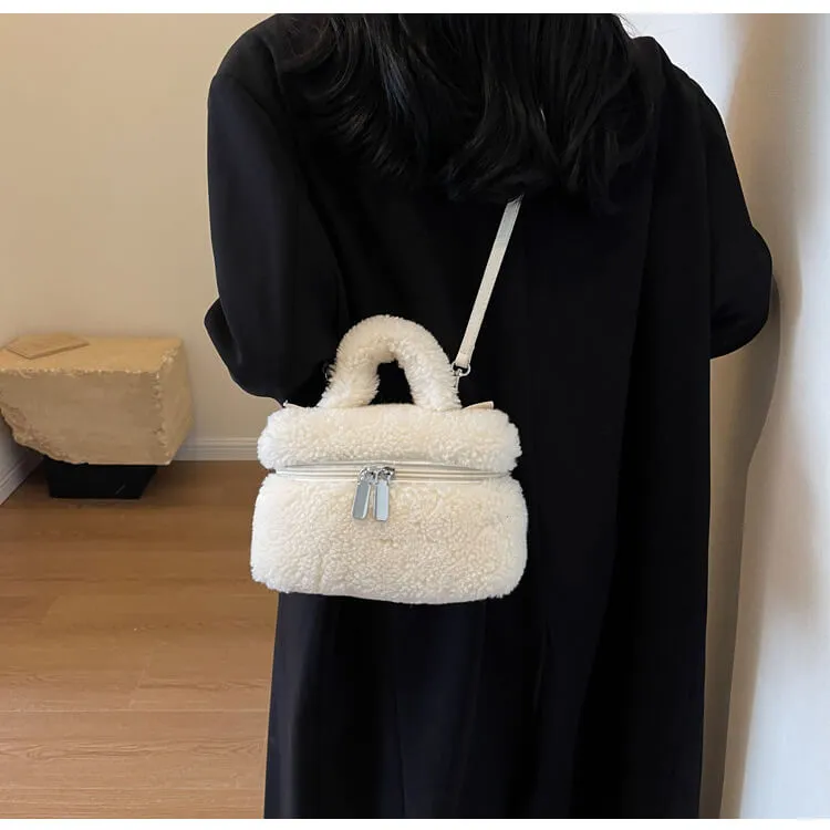 Wool Fax Fluffy Fur Beauty Box Bags-Showtown