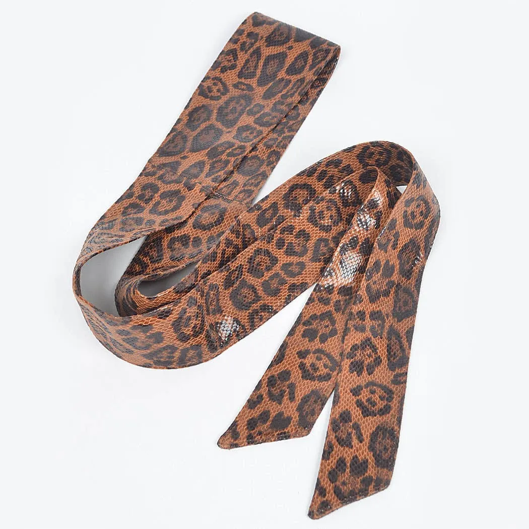 Wrap Faux Leo Kimono Belt