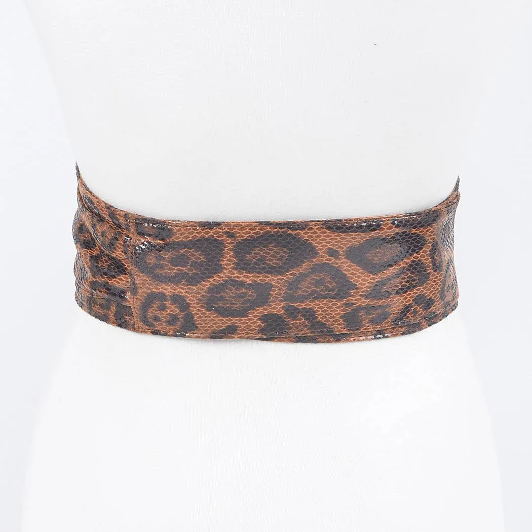Wrap Faux Leo Kimono Belt