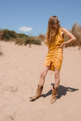 Yellow Seersucker Rachel Skirt