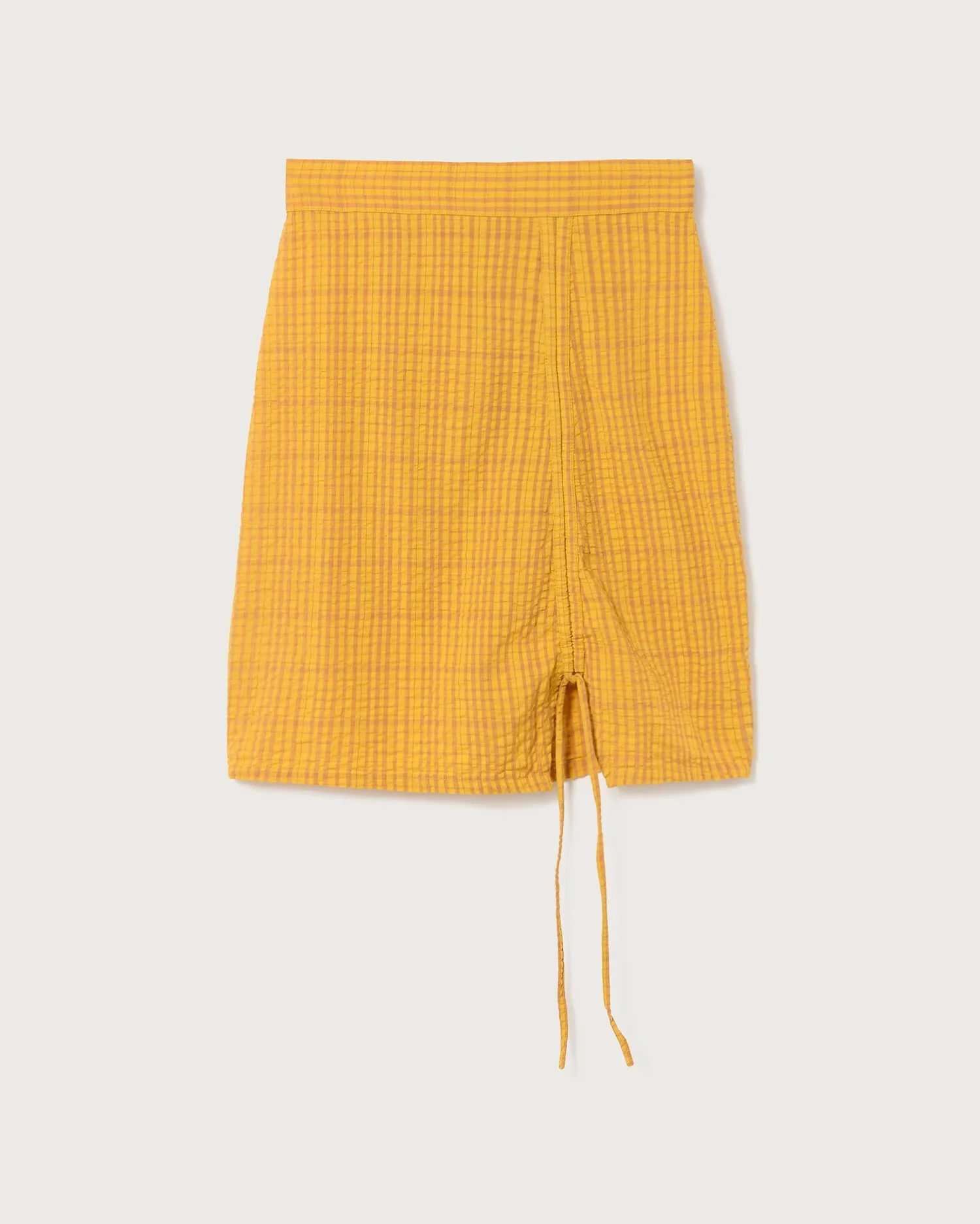 Yellow Seersucker Rachel Skirt